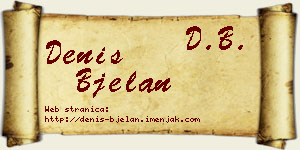 Denis Bjelan vizit kartica